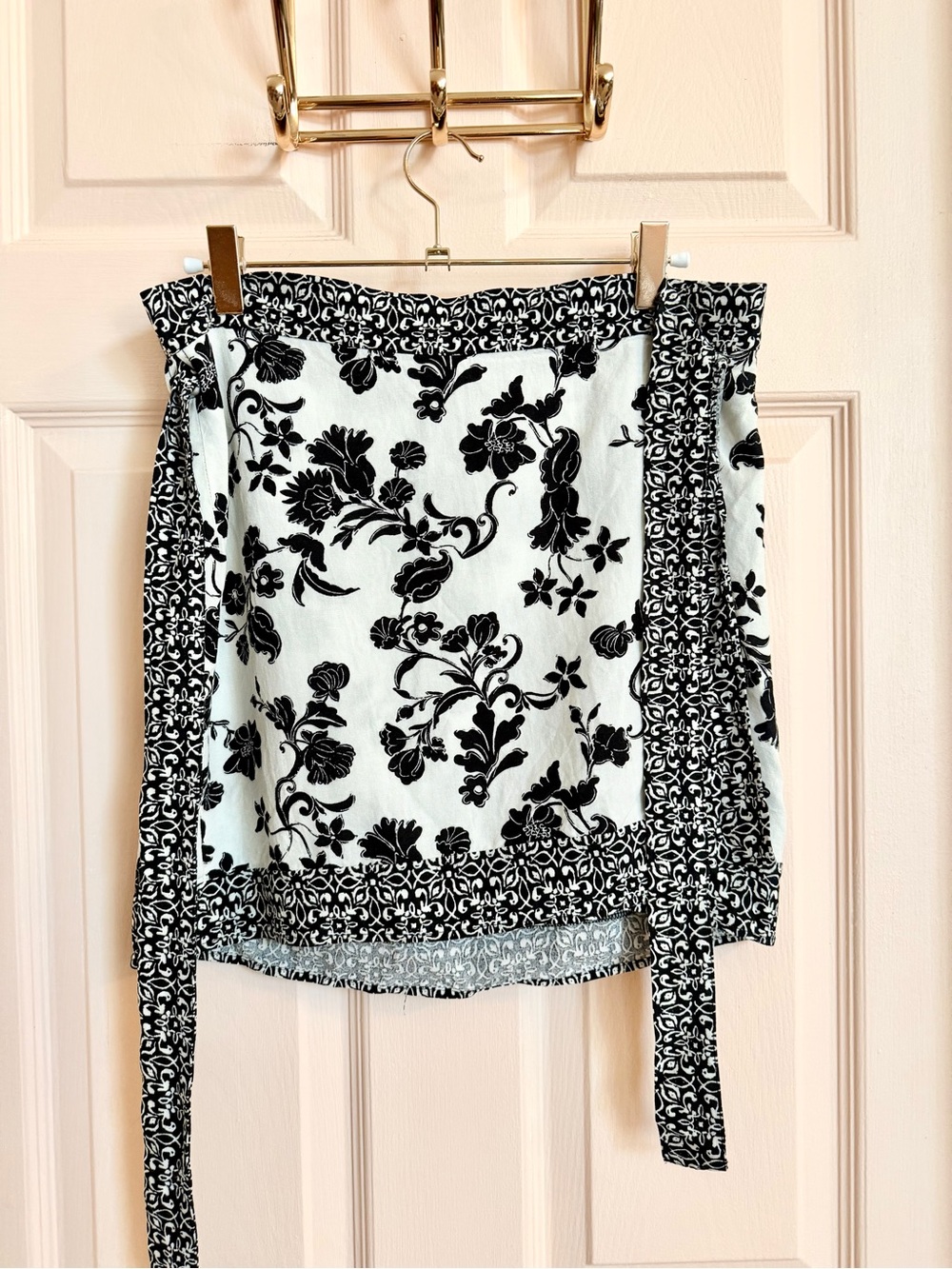 Floral Zara linen blend wrap skirt